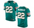 Miami Dolphins #22 T.J. McDonald Elite Aqua Green Alternate Football Jersey