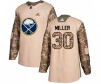 Adidas Buffalo Sabres #30 Ryan Miller Authentic Camo Veterans Day Practice NHL Jersey