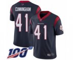 Houston Texans #41 Zach Cunningham Navy Blue Team Color Vapor Untouchable Limited Player 100th Season Football Jersey