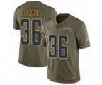 Los Angeles Chargers #36 Roderic Teamer Limited Olive 2017 Salute to Service Football Jersey