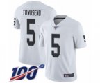 Oakland Raiders #5 Johnny Townsend White Vapor Untouchable Limited Player 100th Season Football Jersey