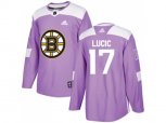 Adidas Boston Bruins #17 Milan Lucic Purple Authentic Fights Cancer Stitched NHL Jersey