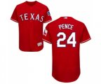 Texas Rangers #24 Hunter Pence Red Alternate Flex Base Authentic Collection Baseball Jersey