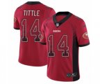 San Francisco 49ers #14 Y.A. Tittle Limited Red Rush Drift Fashion NFL Jersey