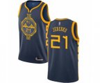 Golden State Warriors #21 Jonas Jerebko Swingman Navy Blue Basketball Jersey - City Edition