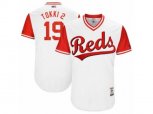 Cincinnati Reds #19 Joey Votto Tokki 2 Authentic White 2017 Players Weekend MLB Jersey