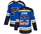 Adidas St. Louis Blues #23 Dmitrij Jaskin Authentic Blue USA Flag Fashion NHL Jersey