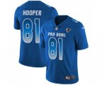Atlanta Falcons #81 Austin Hooper Limited Royal Blue NFC 2019 Pro Bowl Football Jersey