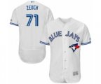 Toronto Blue Jays #71 T.J. Zeuch White Home Flex Base Authentic Collection Baseball Player Jersey
