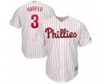 Philadelphia Phillies Bryce Harper Majestic White Home Official Cool Base Player Jersey