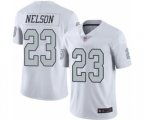 Oakland Raiders #23 Nick Nelson Elite White Rush Vapor Untouchable Football Jersey