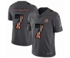 Pittsburgh Steelers #7 Ben Roethlisberger Limited Black USA Flag 2019 Salute To Service Football Jersey