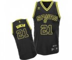 San Antonio Spurs #21 Tim Duncan Swingman Black Electricity Fashion Basketball Jersey