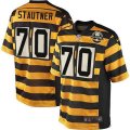 Pittsburgh Steelers #70 Ernie Stautner Limited Yellow Black Alternate 80TH Anniversary Throwback NFL Jersey