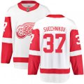 Detroit Red Wings #37 Evgeny Svechnikov Fanatics Branded White Away Breakaway NHL Jersey