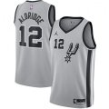 San Antonio Spurs #12 LaMarcus Aldridge Jordan Brand Silver 2020-21 Swingman Jersey