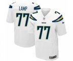 Los Angeles Chargers #77 Forrest Lamp Elite White Football Jersey