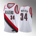 Portland Trail Blazers #34 Jabari Walker White Association Edition Stitched Basketball Jersey