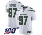 New York Jets #97 Nathan Shepherd White Vapor Untouchable Limited Player 100th Season Football Jersey