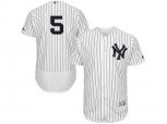 New York Yankees #5 Joe DiMaggio White Navy Flexbase Authentic Collection MLB Jersey
