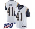 Los Angeles Rams #41 David Long White Vapor Untouchable Limited Player 100th Season Football Jersey
