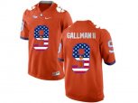 2016 US Flag Fashion Clemson Tigers Wayne Gallman II #9 College Football Limited Jersey - Orange