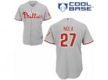 Philadelphia Phillies #27 Aaron Nola Authentic Grey Road Cool Base MLB Jersey