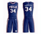 Philadelphia 76ers #34 Charles Barkley Swingman Blue Basketball Suit Jersey - Icon Edition