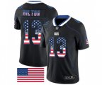 Indianapolis Colts #13 T.Y. Hilton Limited Black Rush USA Flag Football Jersey