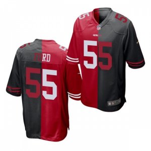 San Francisco 49ers #55 Dee Ford Nike Scarlet Black Split Two Tone Jersey