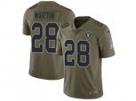 Oakland Raiders #28 Doug Martin Olive Men Stitched NFL Limited 2017 Salute To Service Jersey