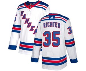 Reebok New York Rangers #35 Mike Richter Authentic White Away NHL Jersey