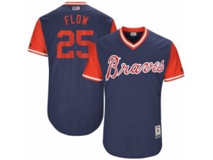 Atlanta Braves #25 Tyler Flowers Flow Authentic Navy 2017 Players Weekend MLB Jersey