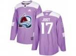 Colorado Avalanche #17 Tyson Jost Purple Authentic Fights Cancer Stitched NHL Jersey