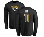 Jacksonville Jaguars #11 Marqise Lee Black Name & Number Logo Long Sleeve T-Shirt