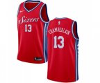 Philadelphia 76ers #13 Wilt Chamberlain Swingman Red Alternate NBA Jersey Statement Edition