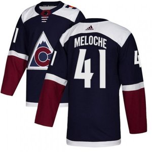 Colorado Avalanche #41 Nicolas Meloche Authentic Navy Blue Alternate NHL Jersey