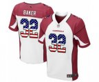 Arizona Cardinals #32 Budda Baker Elite White Road USA Flag Fashion Football Jersey