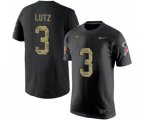 New Orleans Saints #3 Wil Lutz Black Camo Salute to Service T-Shirt