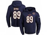 Chicago Bears #89 Mike Ditka Navy Blue Name & Number Pullover NFL Hoodie