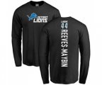 Detroit Lions #44 Jalen Reeves-Maybin Black Backer Long Sleeve T-Shirt