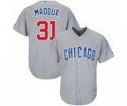 Chicago Cubs #31 Greg Maddux Replica Grey Road Cool Base Baseball Jersey