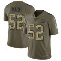 Chicago Bears #52 Khalil Mack Limited Olive Camo 2017 Salute to Service NFL Jersey