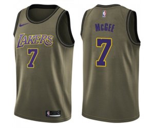 Los Angeles Lakers #1 JaVale McGee Swingman Green Salute to Service Basketball Jersey