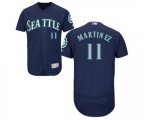 Seattle Mariners #11 Edgar Martinez Navy Blue Flexbase Authentic Collection Baseball Jersey
