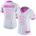 Women Minnesota Vikings #5 Teddy Bridgewater Limited White Pink Rush Fashion NFL Jersey