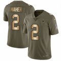 Dallas Cowboys #2 Brett Maher Limited Olive Gold 2017 Salute to Service NFL Jersey