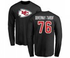 Kansas City Chiefs #76 Laurent Duvernay-Tardif Black Name & Number Logo Long Sleeve T-Shirt