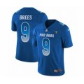 New Orleans Saints #9 Drew Brees Limited Royal Blue NFC 2019 Pro Bowl NFL Jersey