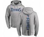 Tennessee Titans #44 Kamalei Correa Ash Backer Pullover Hoodie